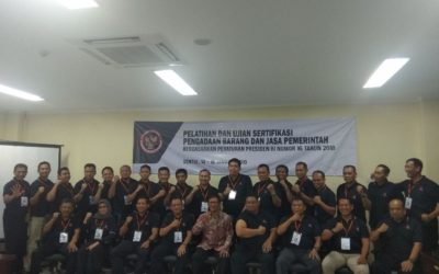 Pelatihan dan Ujian Sertifikasi Keahlian “Pengadaan Barang/Jasa Pemerintah Berdasarkan Peraturan Presiden Nomor 16 Tahun 2018 Pengadaan Barang/Jasa Pemerintah”