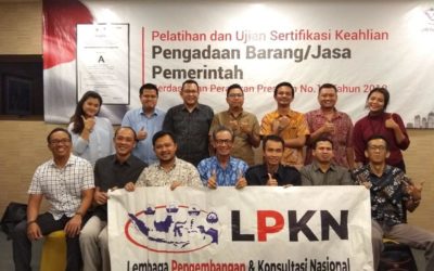Pelatihan dan Ujian Sertifikasi Keahlian “Pengadaan Barang/Jasa Pemerintah Berdasarkan Peraturan Presiden Nomor 16 Tahun 2018 Pengadaan Barang/Jasa Pemerintah”