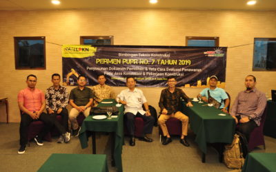 BIMBINGAN TEKNIS KONSTRUKSI PERMEN PUPR NOMOR 7 TAHUN 2019 PENYUSUNAN DOKUMEN PEMILIHAN DAN TATA CARA EVALUASI PENAWARAN PADA JASA KONSULTASI & PEKERJAAN KONSTRUKSI