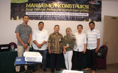 BIMBINGAN TEKNIS MANAJEMEN KONSTRUKSI BAGI PEJABAT PEMBUAT KOMITMEN (PPK) BERDASARKAN PERPRES NO. 16 TAHUN 2018 & PERMEN PUPR NO 7 TAHUN 2019