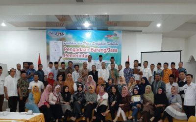 PELATIHAN DAN UJIAN SERTIFIKASI PENGADAAN BARANG/JASA PEMERINTAH BERDASARKAN PERATURAN PRESIDEN NO. 16 TAHUN 2018